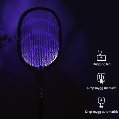 🔥HET REA🔥USB-uppladdningsbar elektrisk flugsmällare, stor insektsracket