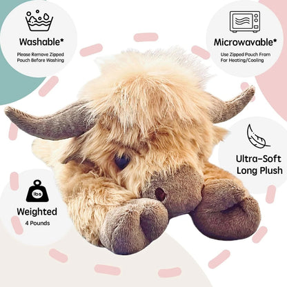 🥳 Mega-rea 60 % RABATT 🎁Söt Tecknad Highland Cow Gosedjur🔥Köp 2 för Fri Frakt