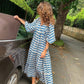 💖SISTA DAGEN FÖRSÄLJNING 50% RABATT💖 Elegant boho maxiklänning för kvinnor med puffärmar👗