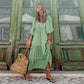 💖SISTA DAGEN FÖRSÄLJNING 50% RABATT💖 Elegant boho maxiklänning för kvinnor med puffärmar👗