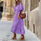 💖SISTA DAGEN FÖRSÄLJNING 50% RABATT💖 Elegant boho maxiklänning för kvinnor med puffärmar👗