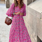 💖SISTA DAGEN FÖRSÄLJNING 50% RABATT💖 Elegant boho maxiklänning för kvinnor med puffärmar👗